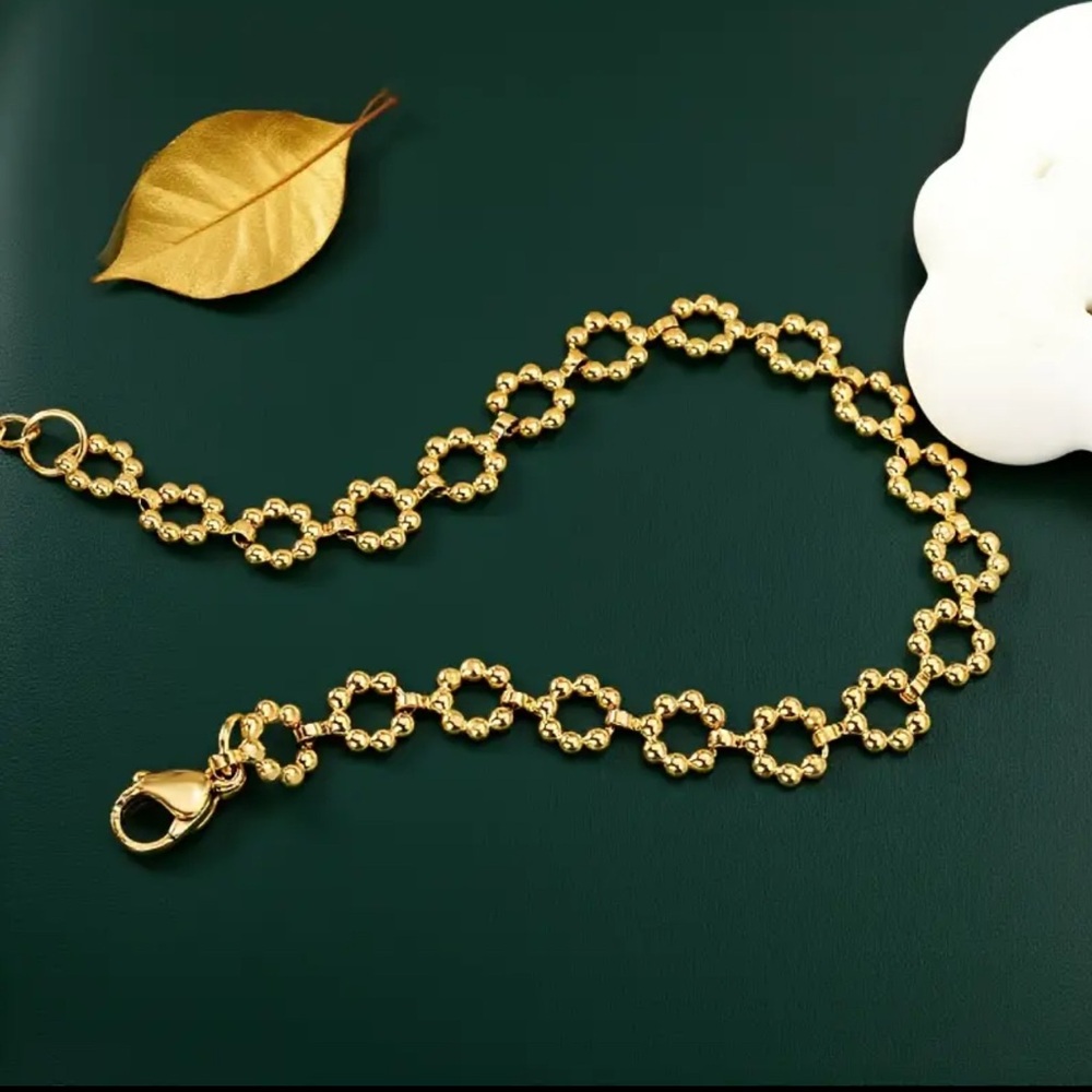 Chic 18 k Gold plated steel Link Bracelet